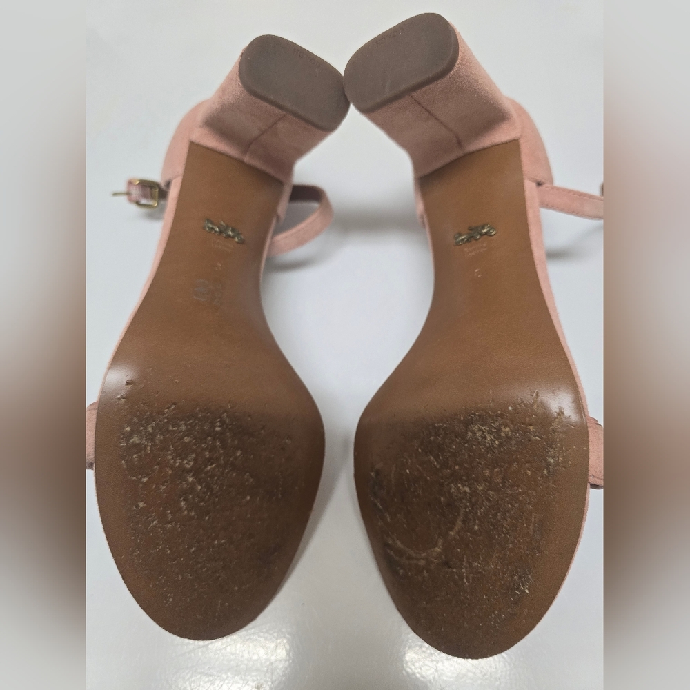 Coach Heel Sandal with Coach Link in Peony Size 8b - Picture 2 of 7